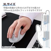 有線マウス 握りの極み 静音 5ボタン XLサイズ ホワイト M-XGXL30UBSKWH エレコム 1個