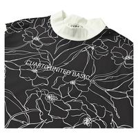 クアルトユナイテッド モノトーン花柄モックネックシャツ(メンズ)　BLK　XL A0190MEN-B 1点（直送品）