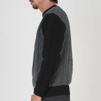 クアルトユナイテッド ケーブル切替ニットトップス　CHARCOAL　XL M3460MEN 1点（直送品）