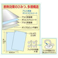 ヴィクトリー　簡単取り付け アルミ断熱・遮光シート　断熱 遮光 冷暖房効果　6300044538　1セット（2枚入）（直送品）