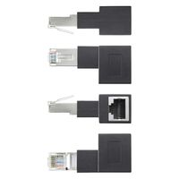 サンワサプライ RJ-45L型変換アダプタ(左出し、カテゴリ6A STP) ADT-RJ6A-LL 1個