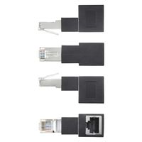 サンワサプライ RJ-45L型変換アダプタ(下出し、カテゴリ6A STP) ADT-RJ6A-LD 1個