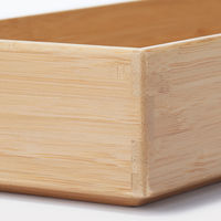 無印良品 重なる竹材整理ボックス 大 約幅11.5×奥行34×高さ5.5cm 1セット（2個） 良品計画
