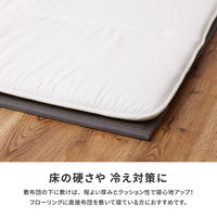 【玄関渡し】 萩原 折り畳める　水拭きできる畳マットレス　綾模様　シングル ブラウン 100×200×1.1cm（直送品）