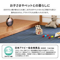 【玄関渡し】 萩原 洗えるい草風カーペット　ライアン　本間2畳 グリーン 191×191cm（直送品）