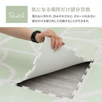 萩原 キュロス レトロデザインジョイントマット 60×60×厚み1.2cm ピンク 240631833 1セット(36枚入)（直送品）