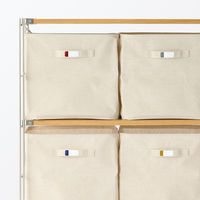 無印良品 布にも貼れるラベルシール ノンアイロンタイプ 1片 50×20mm 4色 4片×2シート 1セット（3袋） 良品計画