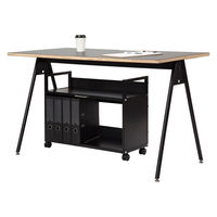 【軒先渡し】アスプルンド デスク下ワゴン ハンドル付き 幅700×奥行320×高さ545mm ブラック 260242 1台（直送品）