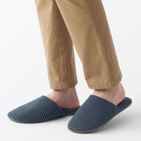 無印良品 洗える携帯用スリッパ 杢ネイビー×グレー L 24.5～27cm用 良品計画