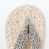無印良品 ルームサンダル 鼻緒 L 25～26.5cm用 生成×グレー 良品計画