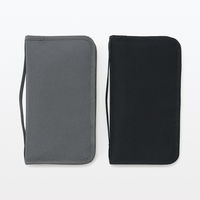 無印良品 ポリエステル パスポートケース クリアポケット付 黒 約23.5×13×2.5cm 良品計画