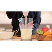 YAMAZEN ハンドブレンダー ステンレス刃 600mlボトル付 YHBA-S120(W) 1台