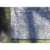 山善（YAMAZEN） 防草シート付天然石マット グレー色 STM-30BS（GY） 10枚