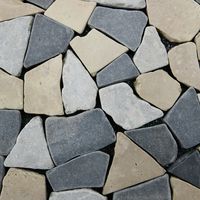 山善（YAMAZEN） 防草シート付天然石マット ミックス STM-30BS（MX） 10枚