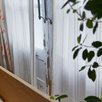 スミノエ DESIGNLIFE レースカーテン ステッチライン ベージュ AS-V2107-250239BE １セット(2枚入)（直送品）