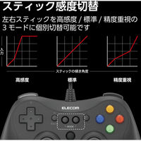 ゲームパッド PC コントローラー Xinput PS系ボタン配置 FPS仕様 ブラック JC-GP30SVBK エレコム 1個