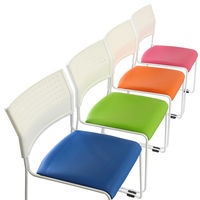 【軒先渡し】ナカバヤシ スタッキングチェア NPT ブルー NCS-NPTV00105BL 1セット(5脚入)（直送品）