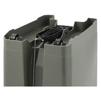 ペダル式 ゴミ箱 フタ付き 20L カーキ 幅24×奥行35×高さ40cm ELB-PP20 Boite e-LABO ペダルペール キャス（直送品）