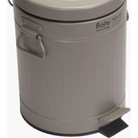 ベストコ ゴミ箱 ふた付き 5L ペダル式 静音設計 丸型 ブラウン NQ-0191 Boite トラッシュカン 4988562003232 1個