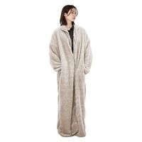 もこふわ着る毛布　ベージュ 80007 1個 トレードワン（直送品）