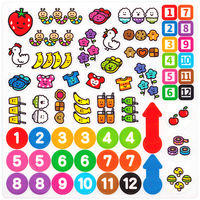 銀鳥産業 ぺたぺたシールでおけいこ すうじ 484-032 1個