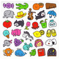 銀鳥産業 ぺたぺたシールでおけいこ ABC 484-031 1セット(10個)