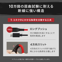 オウルテック 断線に強く柔らかい USB タイプA to Cケーブル 1m ホワイト OWL-CBA4CA10-WH 1個