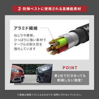 オウルテック 断線に強く柔らかい USB タイプC to Cケーブル 1m ホワイト OWL-CBA4CC10-WH 1個