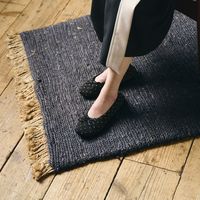 レップ 携帯スリッパ 巾着付き エトワール ブラック 535608 1足