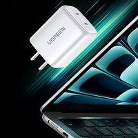 USB充電器 45W USB Type-C 2ポート AC充電器 スマホ充電 Nexode GaN ホワイト 1個 UGREEN