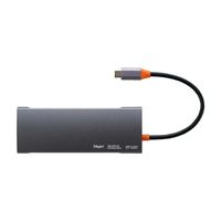 ドッキングステーション USB Type-C接続 HDMI カードリーダー LAN 9in1 アルミ製 グレー 1個 ナカバヤシ