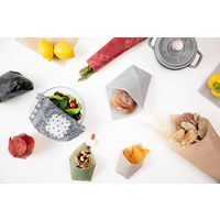 食品保存用ラップ 繰り返し使える みつろうラップキット ナチュラルブルー 1セット（1個×5）エヌ・エレファン