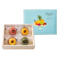 【生花】アデリー ホシファーム『お花畑から摘んできた薔薇ギフト』カラフル＆ホシフルーツクグロフ４個 FMJ-01C 1箱（直送品）