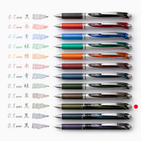 ぺんてる ゲルインキボールペン エナージェル 0.5mm オリーブブラック BLN75A2-KA 1セット(10本)