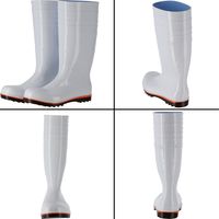弘進ゴム ハイブリーダーガード HB-500 先芯入り安全耐油長靴 衛生管理対策 白 23.0cm 1足