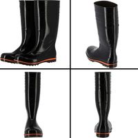 弘進ゴム ハイブリーダーガード HB-500 先芯入り安全耐油長靴 衛生管理対策 黒 26.0cm 1足