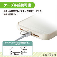 スマホ ストラップホルダー シート Mサイズ ケーブル穴用 1口タイプ マットクリア P-STHD1CAMCR エレコム 1個（直送品）