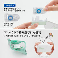 プラス テープのり ノリノスポット しっかり貼れる 本体 グリーン 54432 1個