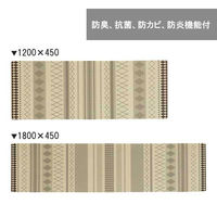 ベストコ キッチンマット 45×120cm ライトグレー ロボット 掃除機 らくらく 4975970257418 1個（直送品）