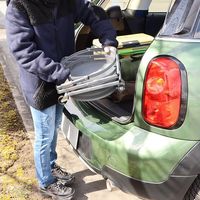 【軒先渡し】ヤマソロ テンツァー(tanzer) 折り畳みワゴン 幅365×奥行365×高さ160/835ｍｍ ブラック 85-251 1台（直送品）