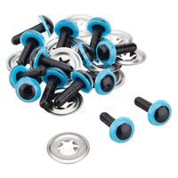 日本紐釦貿易(Nippon Chuko) 日本紐釦 クリスタルアイ 18mm 6個 ブルー CE243　6個入×5袋（直送品）