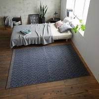 【アウトレット】スミノエ 防炎 防ダニ ラグ ジップスコット 130×190cm ネイビー 4549781294872 1枚