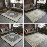 ERARE DICTUM マイクロプリントパイルラグ 1400×2000mm ブラック 4573109309665 1枚（直送品）