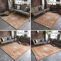 ERARE DICTUM マイクロプリントパイルラグ 1400×2000mm オレンジ 4573109309764 1枚（直送品）