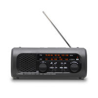 防災ラジオライト ドリテック さすだけ充電ラジオライト3 ブラック PR-323RBK 1台