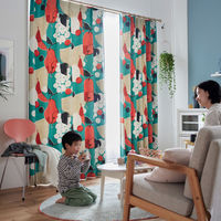 スミノエ DESIGNLIFE カーテン フルーツフルーツ ブルー AS-V1364-210210BL １セット(2枚入)（直送品）