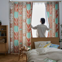 スミノエ DESIGNLIFE カーテン チューリッペン グレー AS-V1366-240230GY １セット(2枚入)（直送品）