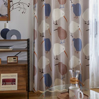 スミノエ DESIGNLIFE カーテン テクテクキーウィ グレー AS-V1370-270150GY １セット(2枚入)（直送品）