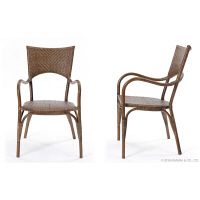 サンフラワーラタン Breezeシリーズ ラタン×ヨーロッパリゾート カフェチェア C327GY 1脚（直送品）