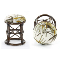 サンフラワーラタン ラタン クッションスツール C406BRC 1脚（直送品）